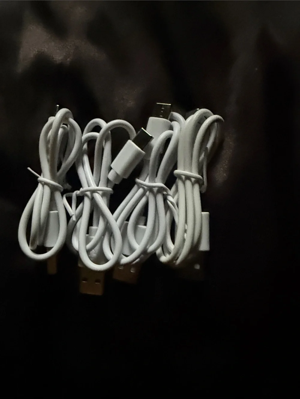 White USB-A to USB-C Charging Cables - Pack of 4